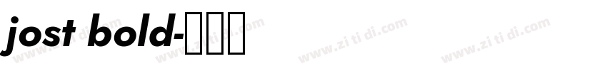 jost bold字体转换
